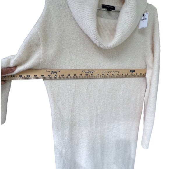 Banana Republic Womens Cowl Neck Sweater Dress L Alpaca Blend Cream - Picture 3 of 8